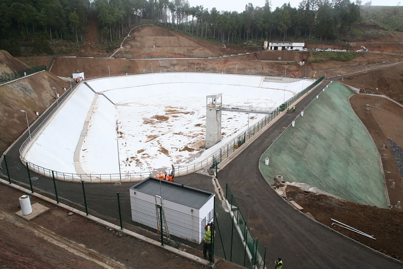 Construction of Portela Lagoon, Madeira